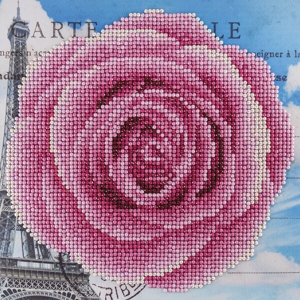 Shop Leisure Arts Diamond Art Beginner Kit 8"X8"-Rose - Free Shipping
